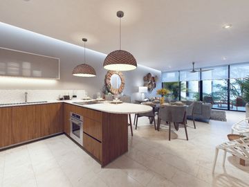 Departamento en playa del carmen en venta con vista al mar de 2 habitaciones