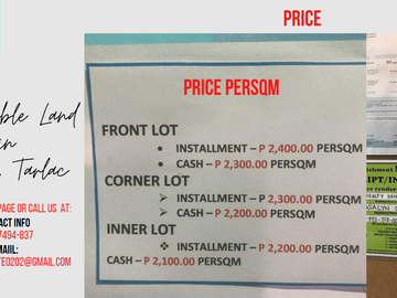 Affordable Lot in Capas, Tarlac (near Atrium Residences, near New Clark City )