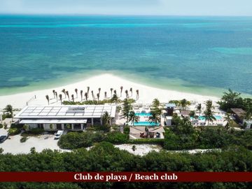 Departamento de lujo, vista al mar, club de playa, campo de golf, Puerto Cancún