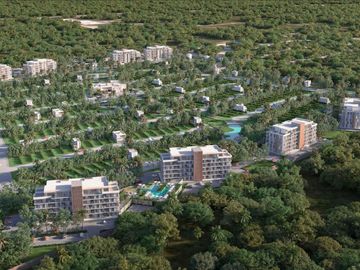 Condominio con terraza, cuarto de servicio, en venta, Playa del Carmen.