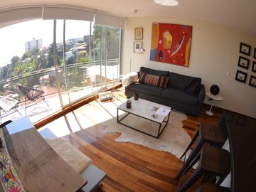 Moderno Depto 2 dormitorios en Condominio Cerro Alegre
