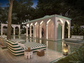 DOS HABITACIONES AMUEBLADA CON AMENIDADES CON ESTILO MARROQUI UNICO EN ALDEA ZAMA TULUM