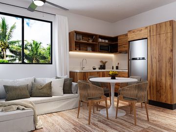 Estudio con jardín, alberca, Gimnasio, en pre-construcción,  Centro, venta, Playa del Carmen