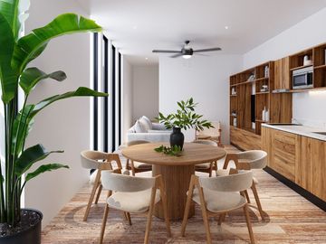 Estudio con jardín, alberca, Gimnasio, en pre-construcción,  Centro, venta, Playa del Carmen