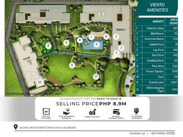 Rush Sale Ready To Move-In Studio Condos 24 SQM  Near Alabang Town Center