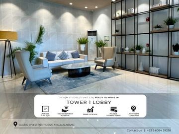 Rush Sale Ready To Move-In Studio Condos 24 SQM  Near Alabang Town Center