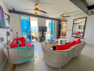 Departamento con Roof garden con sala y jacuzzi