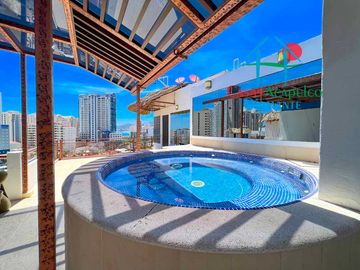 Departamento con Roof garden con sala y jacuzzi