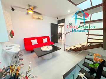 Departamento con Roof garden con sala y jacuzzi