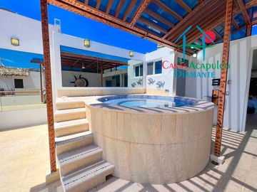 Departamento con Roof garden con sala y jacuzzi