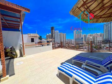 Departamento con Roof garden con sala y jacuzzi