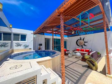 Departamento con Roof garden con sala y jacuzzi