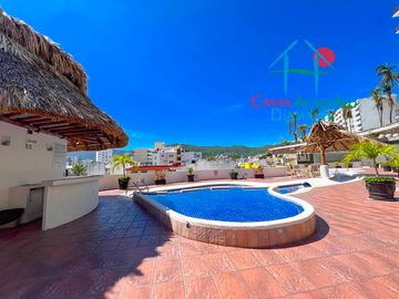 Departamento con Roof garden con sala y jacuzzi
