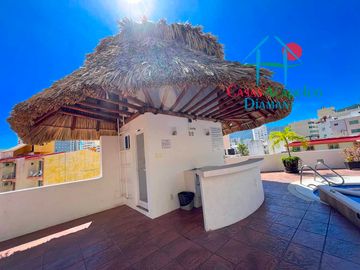 Departamento con Roof garden con sala y jacuzzi