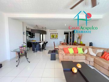 Departamento con terraza y vista a las áreas comunes
