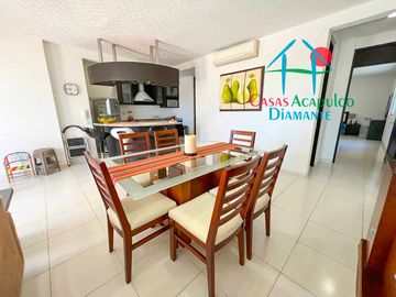 Departamento con terraza y vista a las áreas comunes