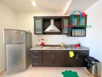 Departamento con terraza y vista a las áreas comunes