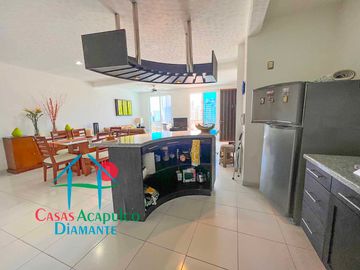 Departamento con terraza y vista a las áreas comunes