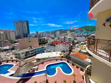 Departamento con terraza y vista a las áreas comunes