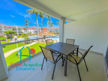 Terraza con vista a las áreas comunes