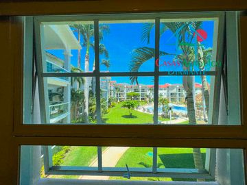Terraza con vista a las áreas comunes