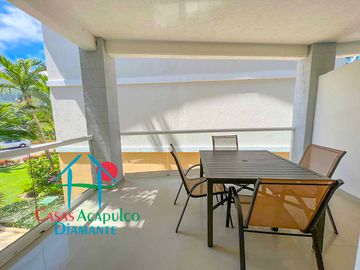 Terraza con vista a las áreas comunes