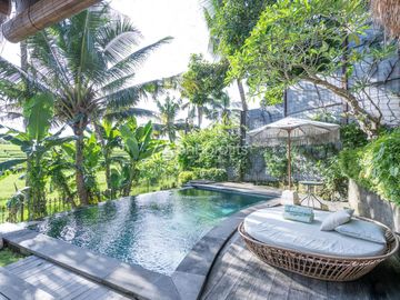 Private Oasis with Pool and Garden with Breathtaking Rice Field Views in Canggu – Babakan