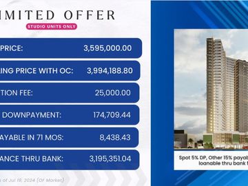 PRE SELLING CONDO IN MANILA NEAR UERM & UNIVERSITIES/ NO SPOT DOWN REQUIRED!