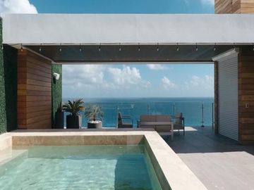 Penthouse de lujo frente al mar, alberca privada, en venta, Emerald, Zona Hotelera, Cancún