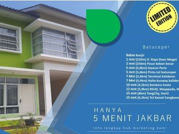 Rumah Batuceper, Baru 2 LANTAI, Mewah Harga Murah, Minimalis Strategis di Kota Tangerang Jual Dijual