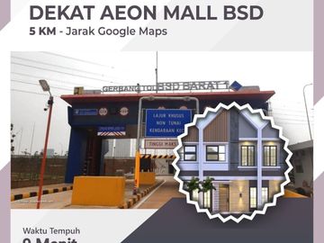Rumah Mtr BSD Serpong, Baru 2 LANTAI, Mewah Harga Murah Townhouse Exclusive di Tangerang Jual Dijual