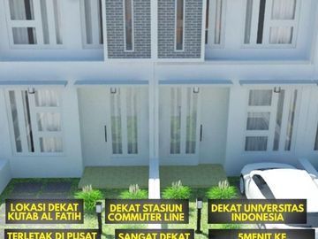 Rumah Rzq Kelapa Dua, Baru 2/1 LANTAI Mewah Harga Murah New di Tugu Cimanggis Kota Depok Jual Dijual