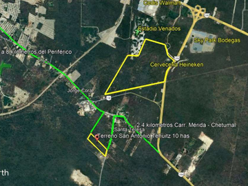 TERRENO EN VENTA EN SAN ANTONIO TEHUITZ, KANASÍN, YUCATÁN