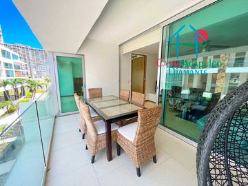 Terraza con vista a las áreas comunes