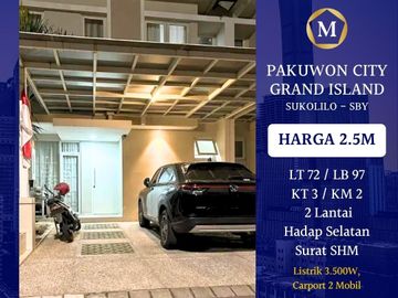 Rumah Mewah Surabaya Timur Pakuwon City Grand Island Langka Siap Huni