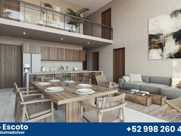 Lujoso departamento de 2REC con terraza privada en lujosa comunidad privada