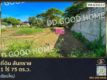 Land, San Sai District, 1 rai 75 sq w, Chiang Mai.