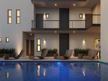 Condo con alberca común, rooftop, pre-construcción, centro, San José del cabo.