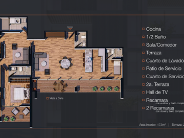 Departamento de 2 recamaras de 77m2 en 3,383,000 en Lomas del Tec! Precio Inigualable!
