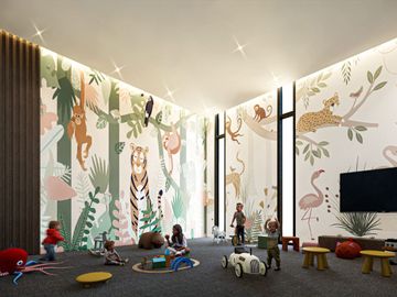 Departamento con terraza, alberca, kids club,  parques y casa club, Quintana Roo Mexico. Fase 1
