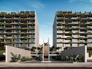 Penthouse con terraza, con casa club y parques, vista a lago, en Cancun, Quintana Roo Mexico. Fase 1