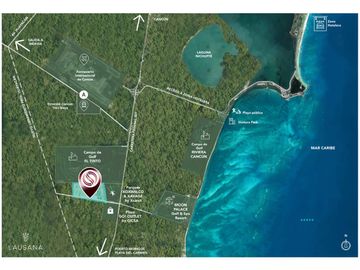 Penthouse con terraza, con casa club y parques, vista a lago, en Cancun, Quintana Roo Mexico. Fase 1
