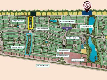Penthouse con terraza, con casa club y parques, vista a lago, en Cancun, Quintana Roo Mexico. Fase 1