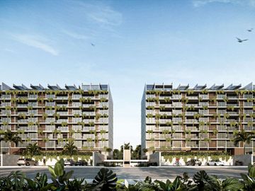 Penthouse con terraza, con casa club y parques, vista a lago, en Cancun, Quintana Roo Mexico. Fase 1