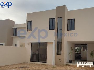 Casa de 2 pisos y 3 recámaras en privada residencial en Conkal Yucatán - Entrega inmediata