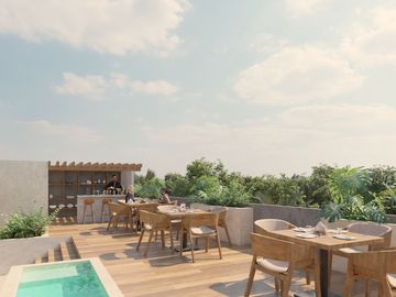 PENTHOUSE 2 plantas, en Tulum, 3 Habitaciones, Cine, yoga, Alberca