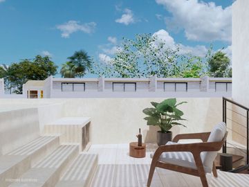 PENTHOUSE 2 plantas, en Tulum, 3 Habitaciones, Cine, yoga, Alberca