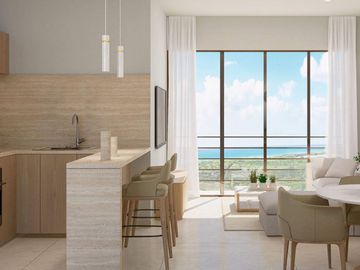 Condo con Balcon, infinity pool y Jacuzzi con vista al mar en venta,  zona centro, en Cozumel, Quintana Roo.