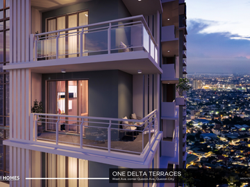 Studio Unit For Sale in One Delta Terraces near Solaire, Trinoma, UP, St. Luke's, MRT, Skyway