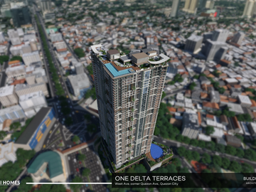 Studio Unit For Sale in One Delta Terraces near Solaire, Trinoma, UP, St. Luke's, MRT, Skyway